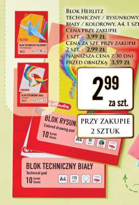 Blok techniczny biały