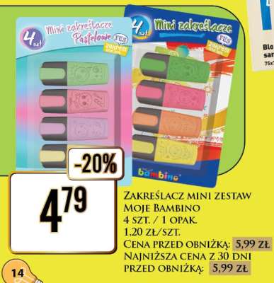 Zakreślacz Mini Zestaw Moje Bambino