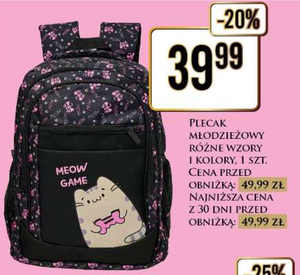 PLECAK MŁODZIEŻOWY