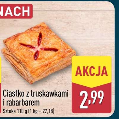 Ciastko z truskawkami i rabarbarem