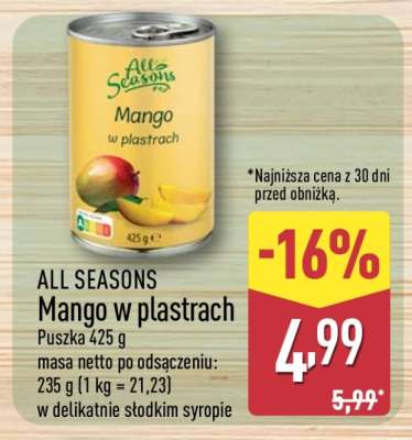 ALL SEASONS Mango w plastrach