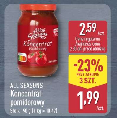 ALL SEASONS Koncentrat pomidorowy