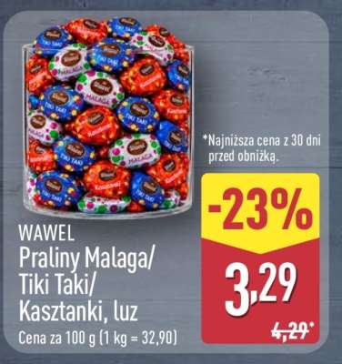 WAWEL Praliny Malaga/Tiki Taki/Kasztanki, luz