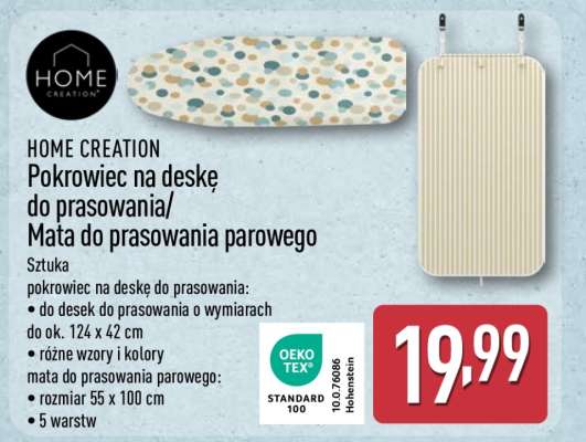 HOME CREATION Pokrowiec na deskę do prasowania/ Mata do prasowania parowego