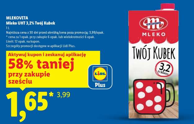Mlekovita Mleko UHT 3,2% Twój Kubek