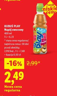 KUBUŚ PLAY Napój owocowy