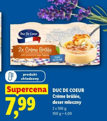 DUC DE COEUR Crème brûlée, deser mleczny