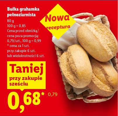 Bułka grahamka pełnoziarnista