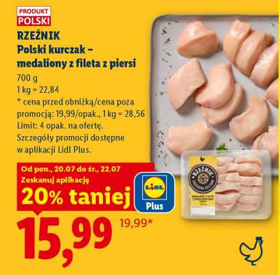 Rzeźnik Polski kurczak – medaliony z fileta z piersi