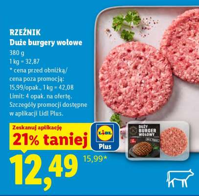 Rzeźnik Duże burgery wołowe
