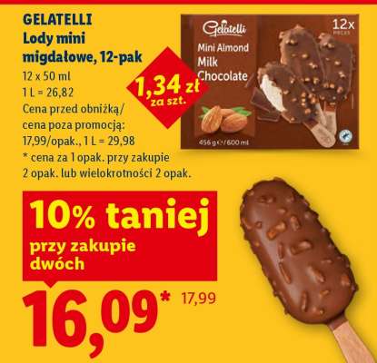 GELATELLI Lody mini migdałowe, 12-pak