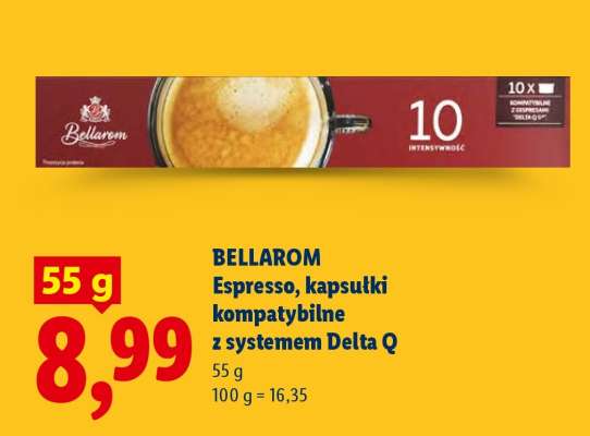 BELLAROM Espresso, kapsułki kompatybilne z systemem Delta Q