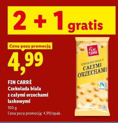 FIN CARRÉ Czekolada biała z całymi orzechami laskowymi
