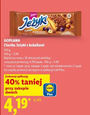 GOPLANA Ciastka Jeżyki z bakaliami