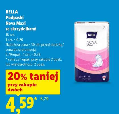 BELLA Podpaski Nova Maxi ze skrzydełkami