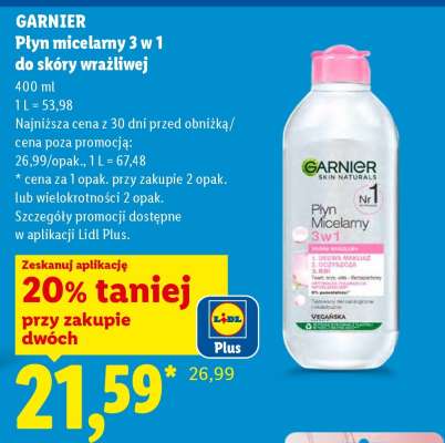 GARNIER Płyn micelarny 3 w 1 do skóry wrażliwej