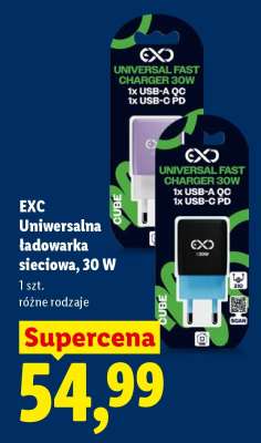 EXC Uniwersalna ładowarka sieciowa, 30 W