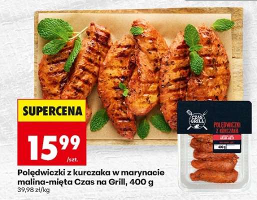 Polędwiczki z kurczaka w marynacie malina-mięta Czas na Grill, 400 g