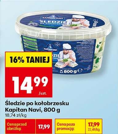 śledzie po kołobrzesku Kapitan Navi 800 g