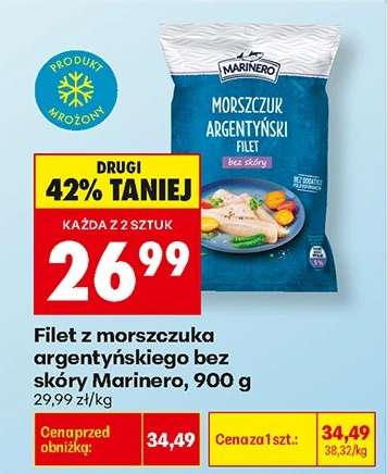 Filet z morszczuka argentyńskiego bez skóry Marinero, 900 g