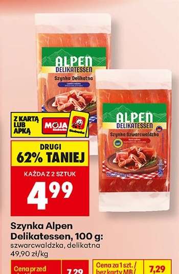 Szynka Alpen Delikatesen, 100 g