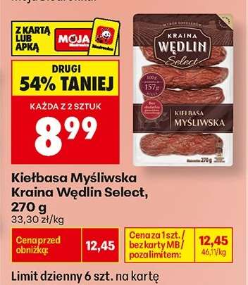 Kiełbasa Myśliwska Kraina Wędlin Select, 270 g