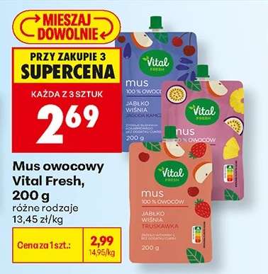 Mus owocowy Vital Fresh , 200 g