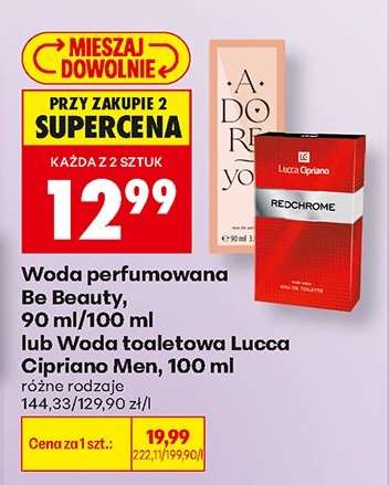 Woda perfumowana Be Beauty, 90 ml/100 ml lub Woda toaletowa Lucca Cipriano Men, 100 ml