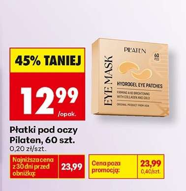 Płatki pod oczy Pilaten, 60 szt.