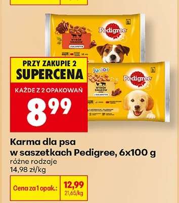 Karma dla psa w saszetkach Pedigree, 6x100 g