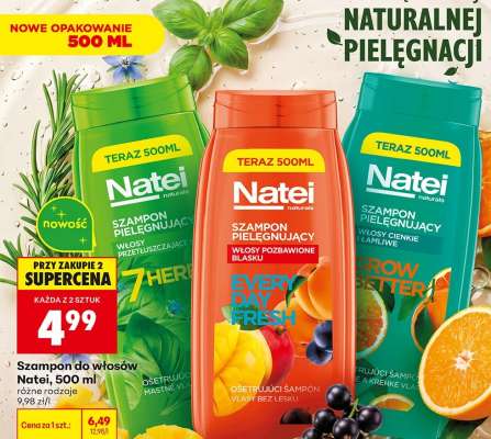 Szampon do włosów Natei, 500 ml