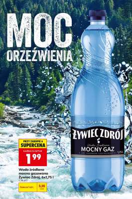 Woda źródlana mocno gazowana Żywiec Zdrój, 6x1,75 l