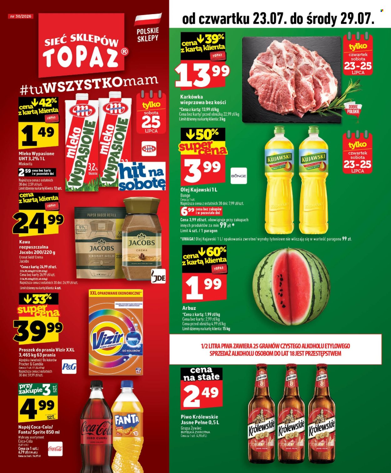 Gazetka Topaz - 23.7.2026. - 29.7.2026.. Strona 1
