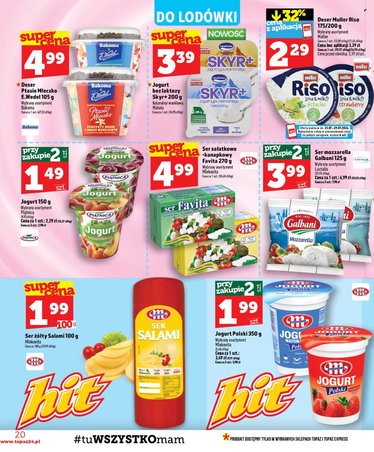 Gazetka Topaz - 23.7.2026. - 29.7.2026.. Strona 20