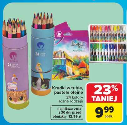 Kredki w tubie, pastele olejne