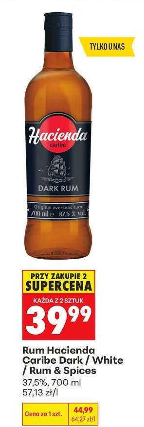 Rum Hacienda Caribe Dark / White / Rum & Spices