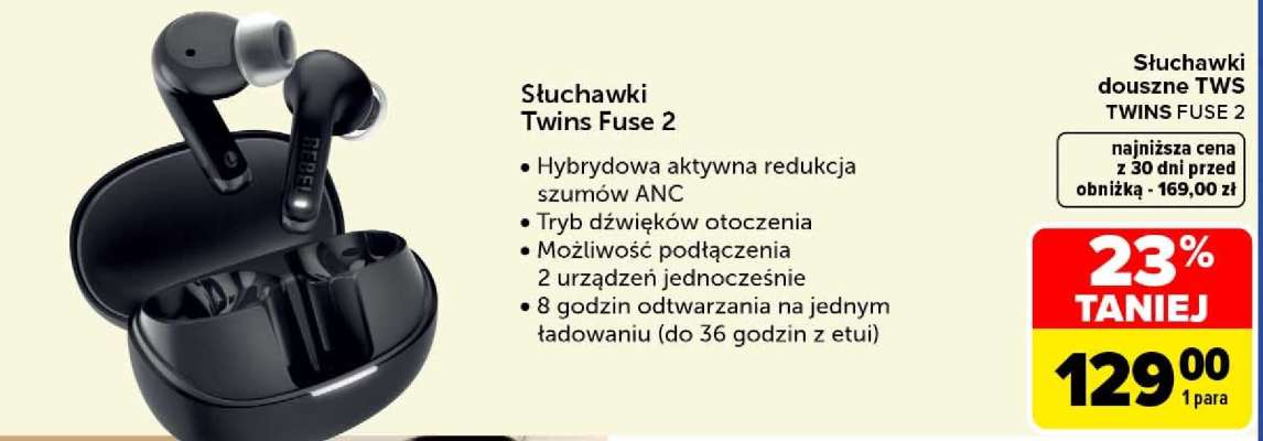 Słuchawki douszne TWS TWINS FUSE 2