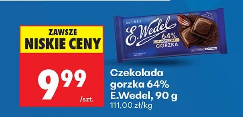 Czekolada gorzka 64% E.Wedel, 90 g