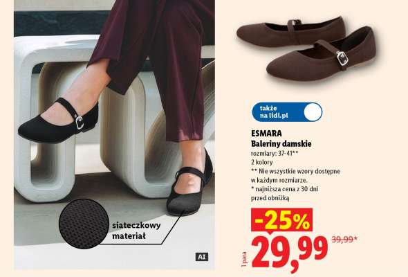 ESMARA Baleriny damskie
