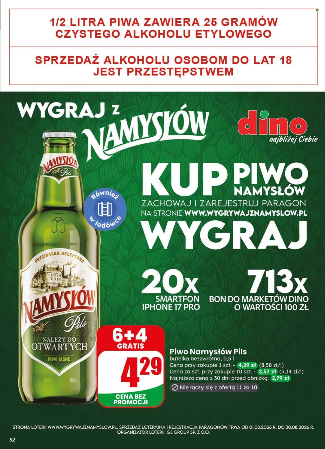 Gazetka Dino - 19.8.2026. - 25.8.2026.. Strona 52