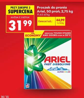 Proszek do prania Ariel, 50 prań, 2,75 kg