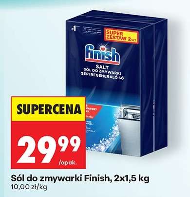 Sól do zmywarki Finish, 2x1,5 kg