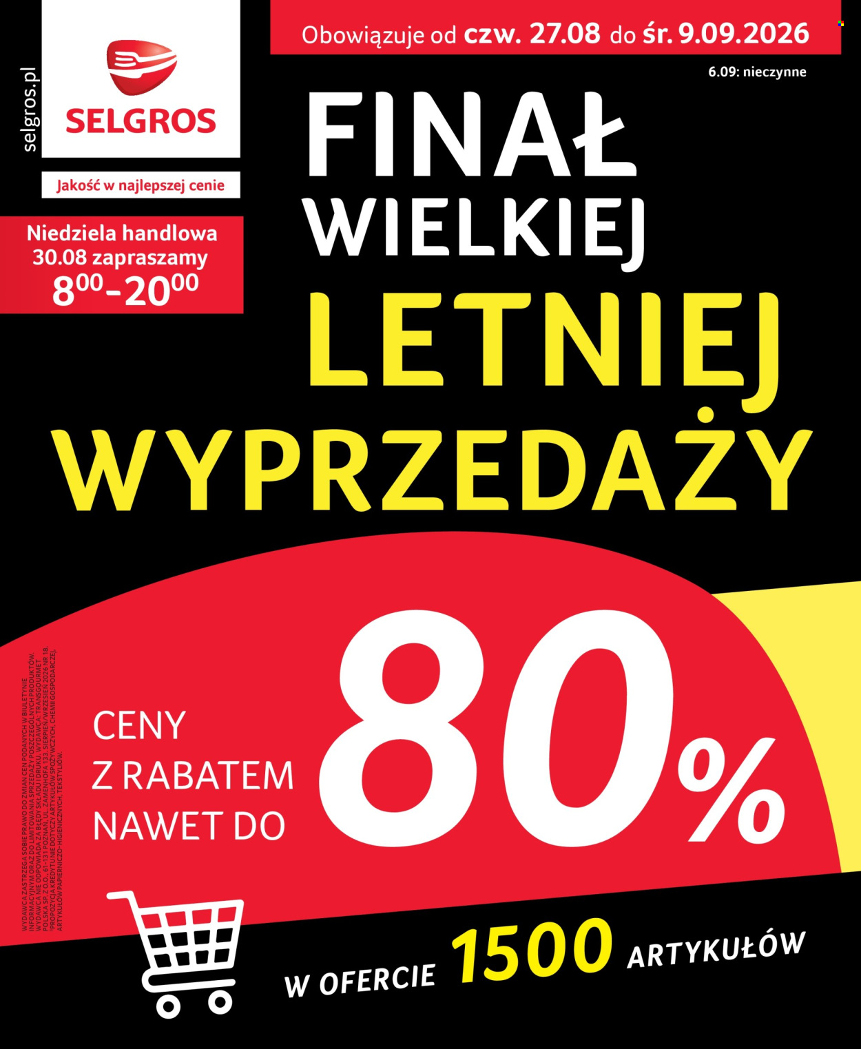 Gazetka Selgros - 27.8.2026. - 9.9.2026.. Strona 1