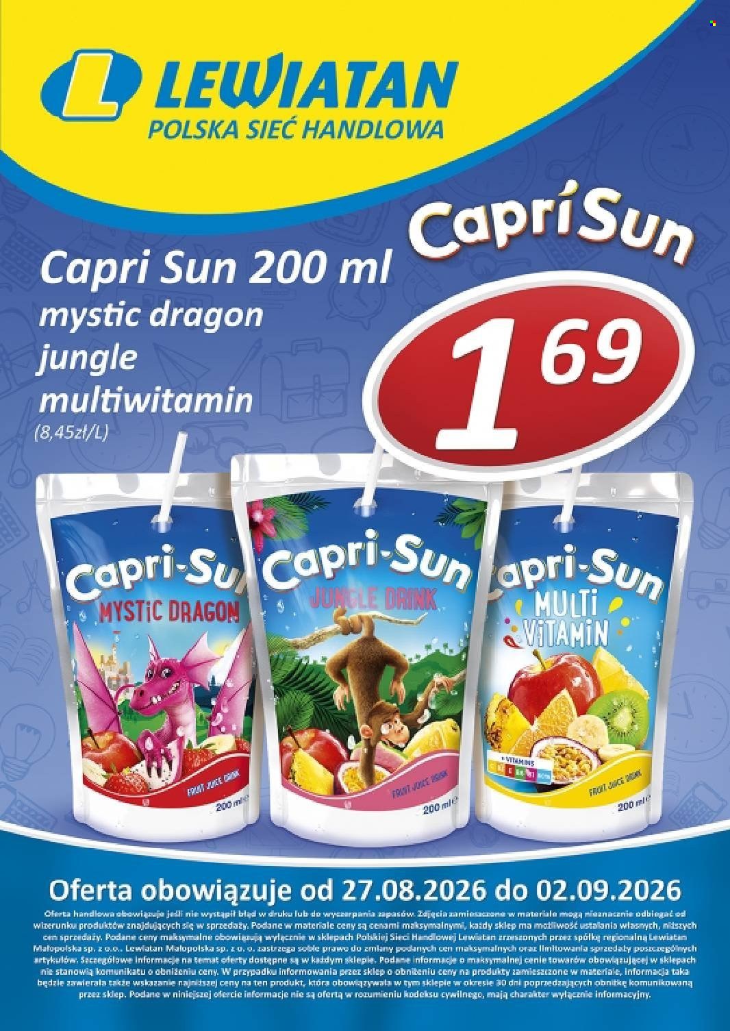 Gazetka Lewiatan - 27.8.2026. - 2.9.2026.. Strona 1