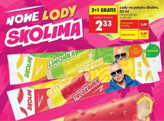 Lody na patyku Skolim, 52 ml