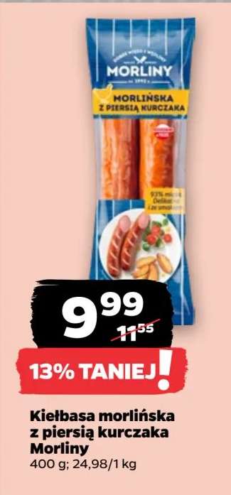Kiełbasa morlińska z piersią kurczaka Morliny