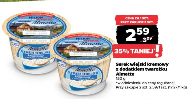 Serek wiejski kremowy z dodatkiem twarożku Almette