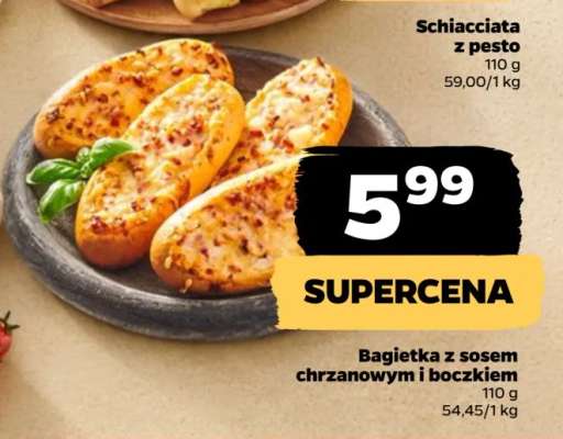 Bagietka z sosem chrzanowym i boczkiem