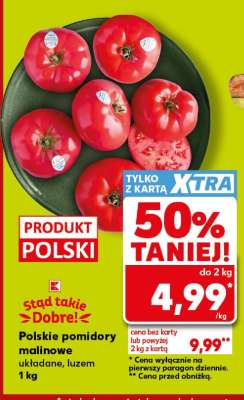 Polskie pomidory malinowe układane, luzem 1 kg