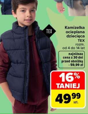 Kamizelka ocieplana dziecięca TEX